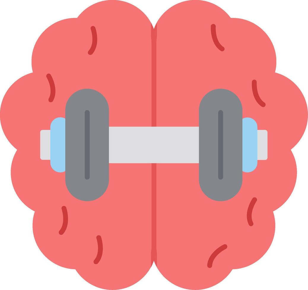 Brain Fitness Flat Icon vector