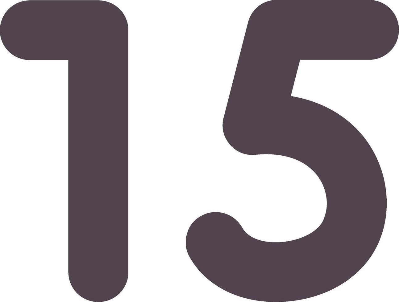 Fifteen Flat Icon vector