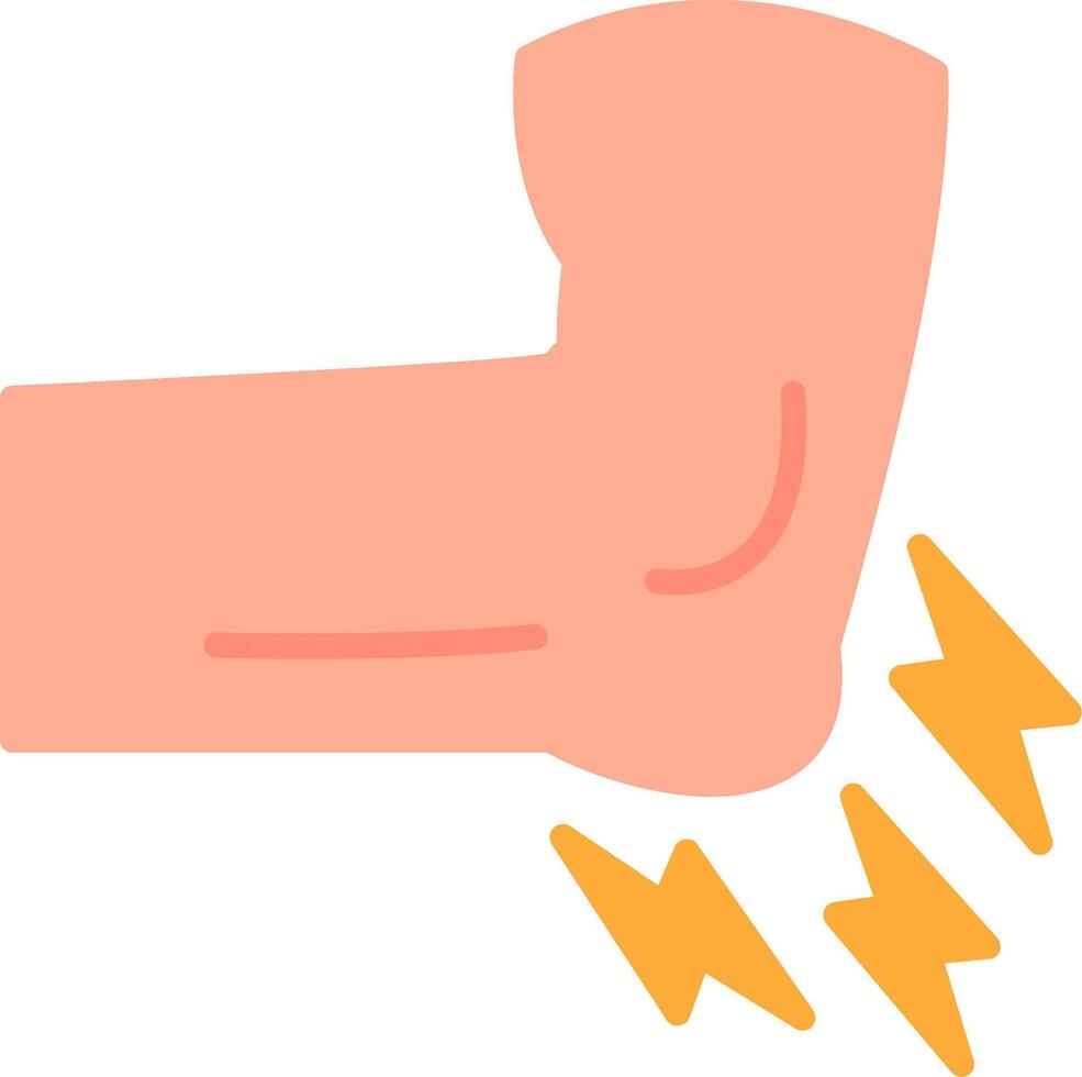 Elbow Pain Flat Icon vector