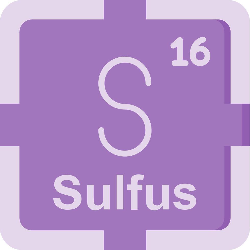 Sulfur Flat Icon vector