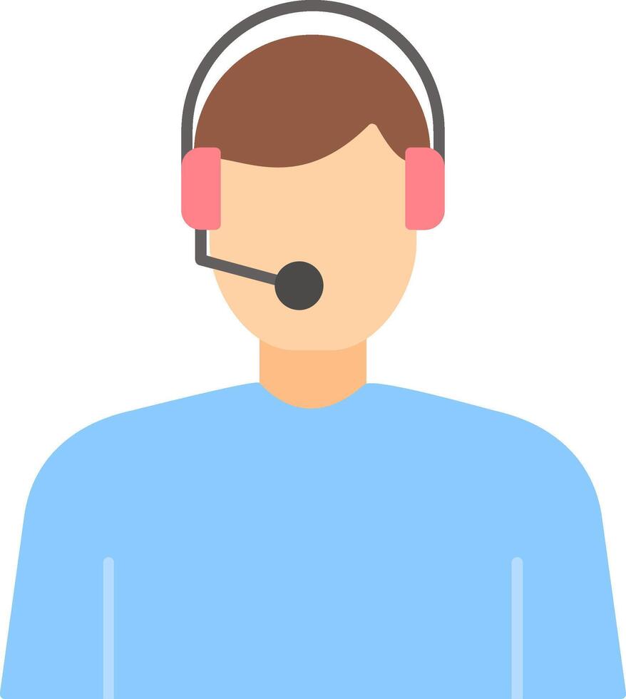Virtual Assistant Flat Icon vector