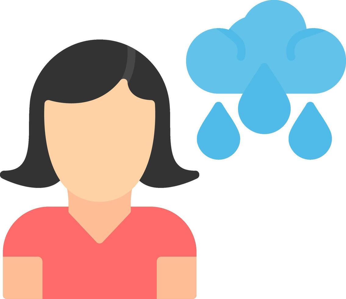 Depression Flat Icon vector