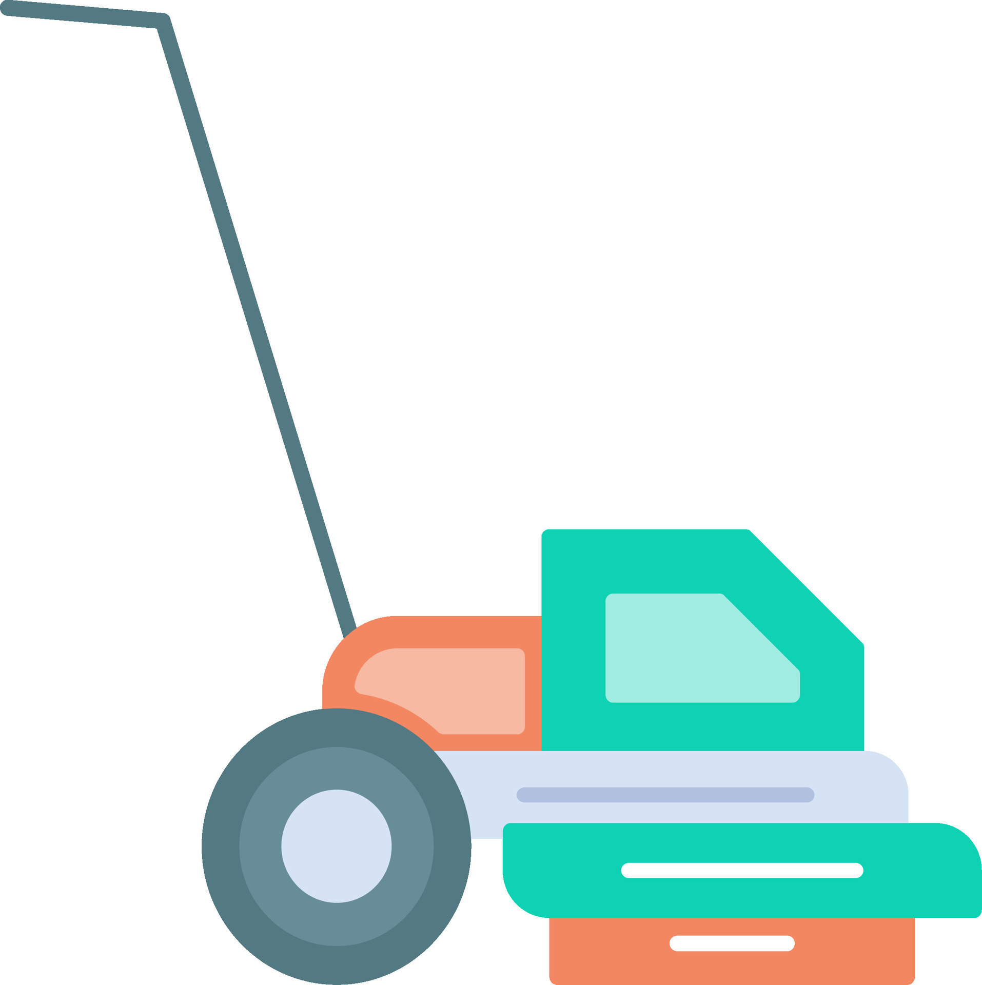 Lawn Mover Flat Icon 47211855 Vector Art at Vecteezy
