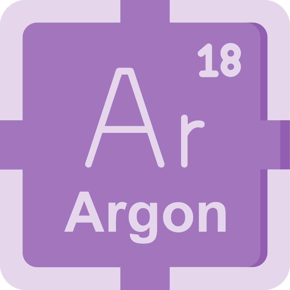Argon Flat Icon vector
