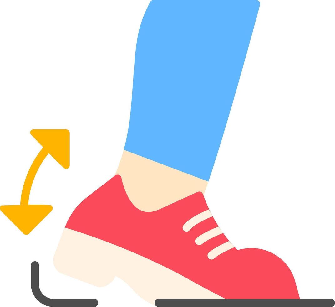 Heel Drop Flat Icon vector