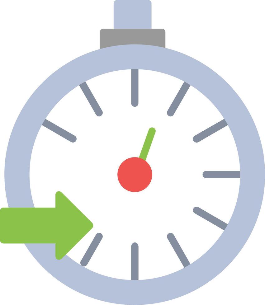 Pace Clock Flat Icon vector