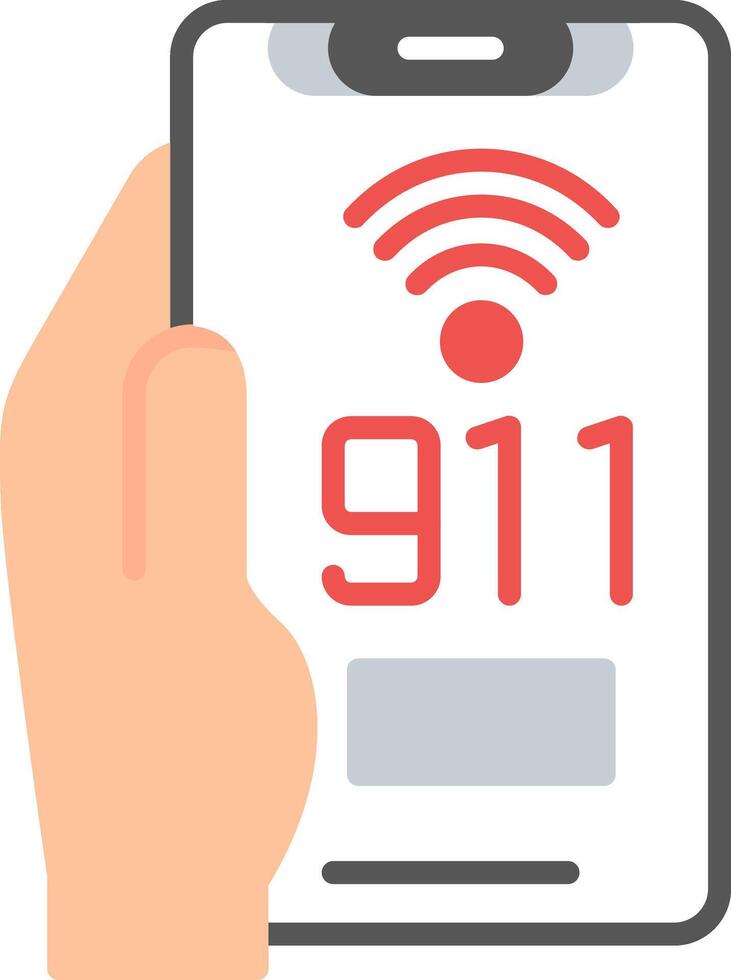 Emergency Call Flat Icon vector
