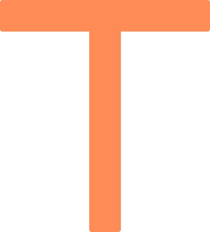 Capital T Icon vector