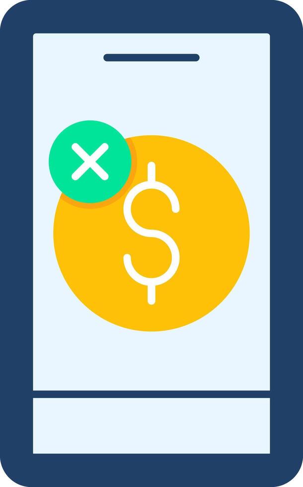 No Sales Flat Icon vector