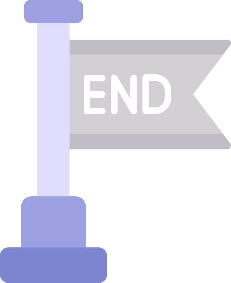 End Flat Icon vector