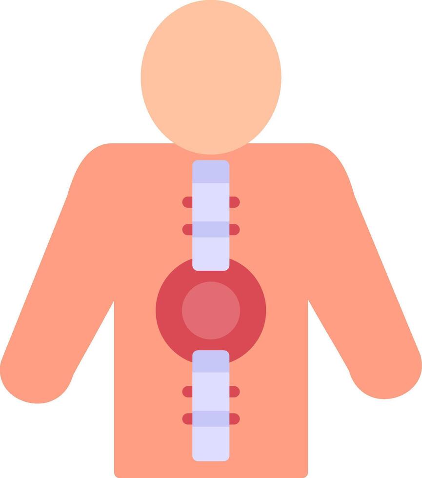 Spinal Cord Flat Icon vector