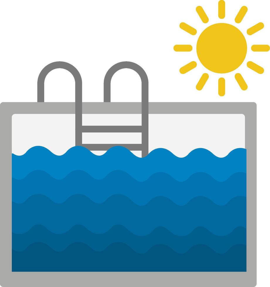 Swimming Pool Flat Icon vector