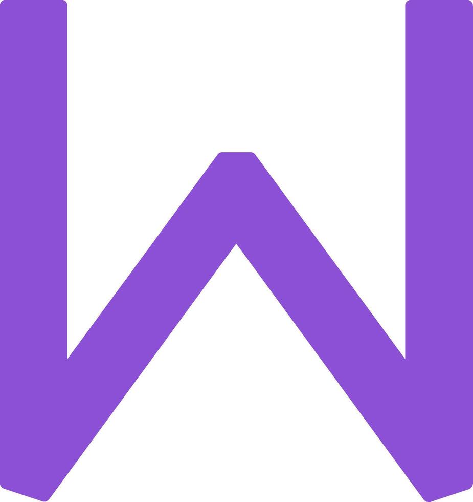 Capital W Icon vector