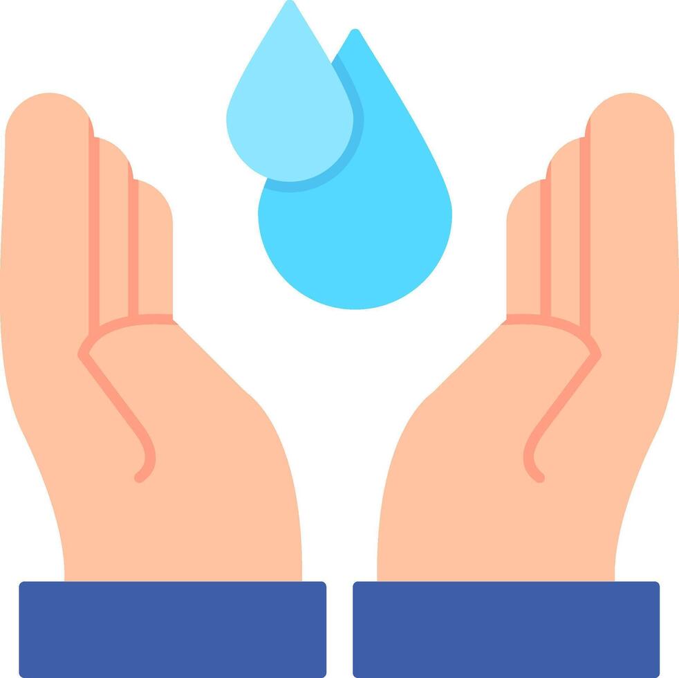 Save Water Flat Icon vector