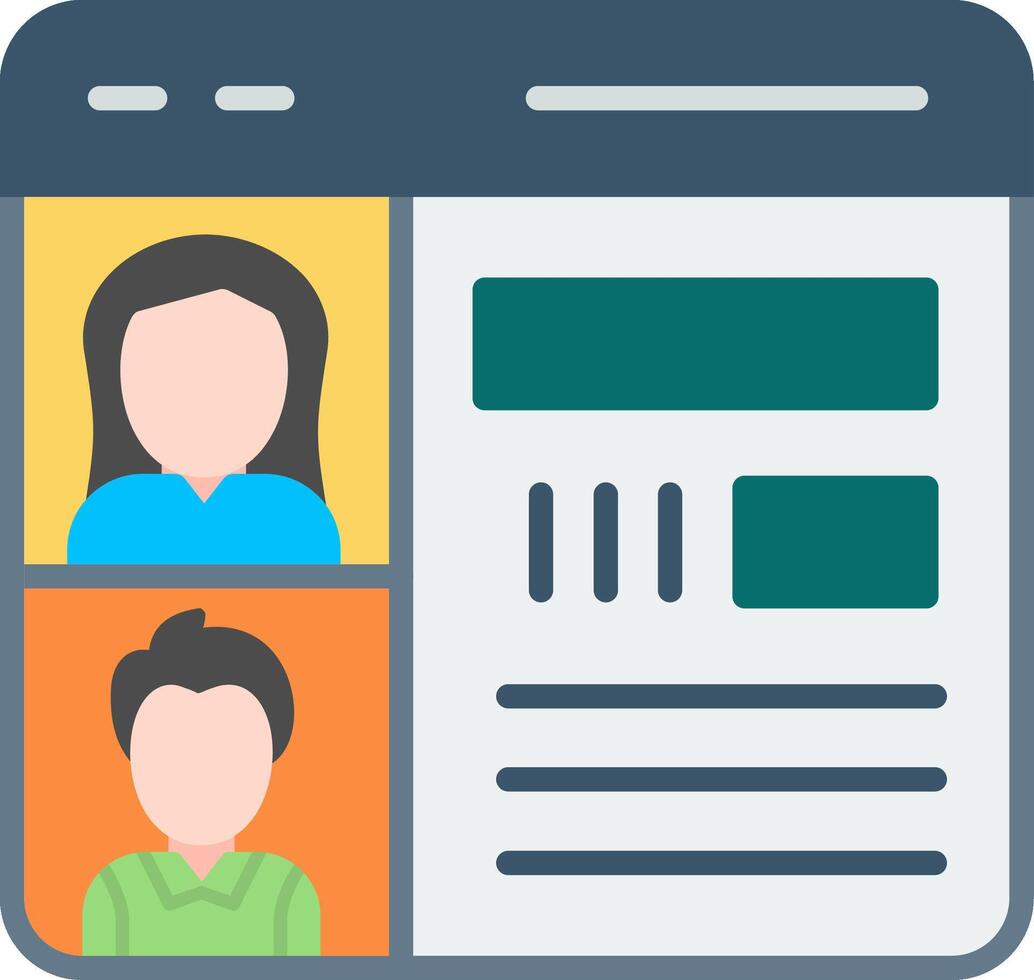 OnFlat Flat Icon Presentation Flat Icon vector