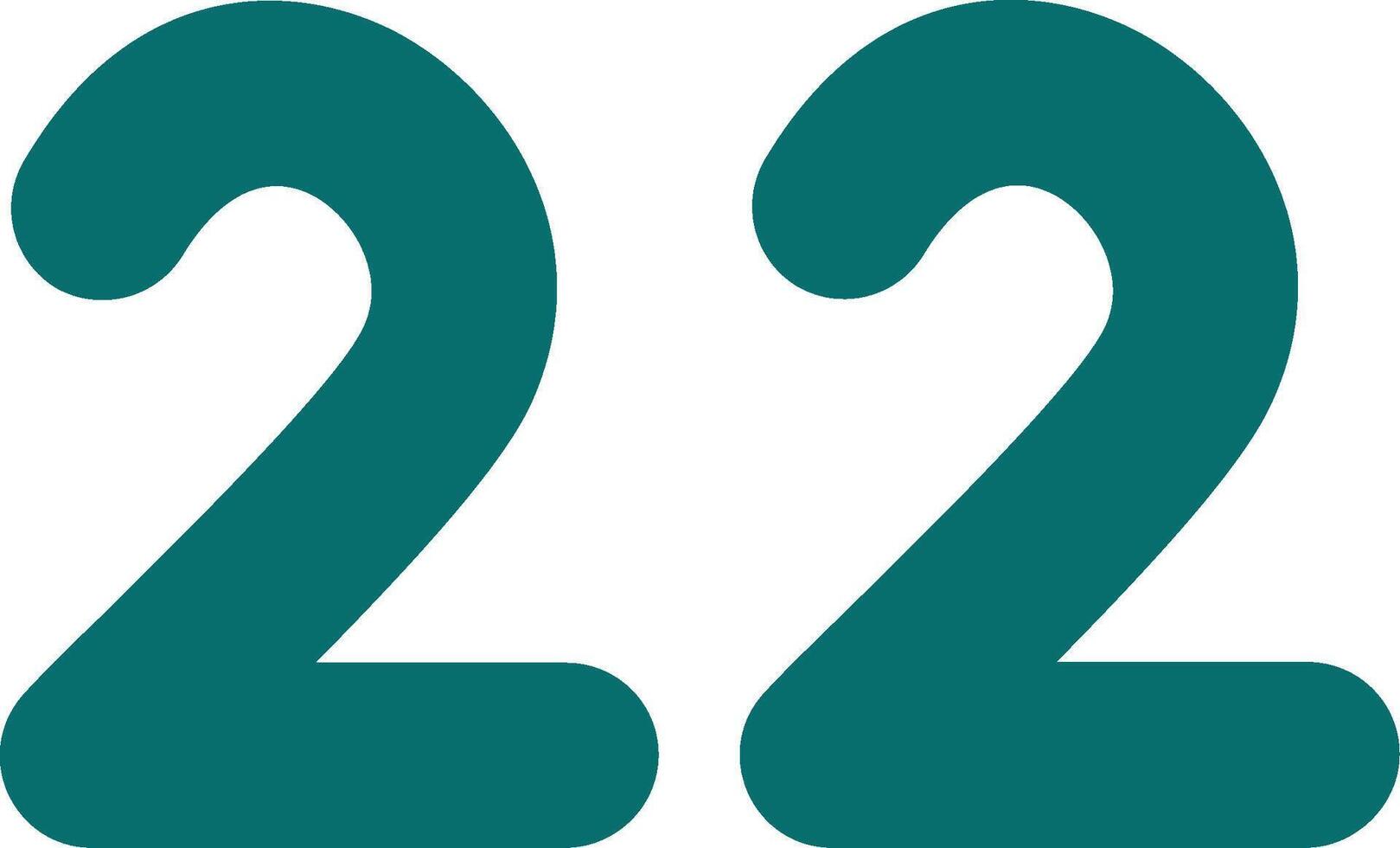 Twenty two Flat Icon vector