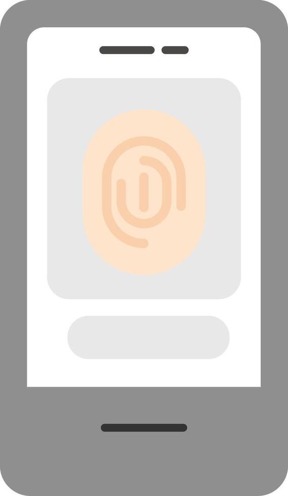 Fingerprint Scanner Flat Icon vector