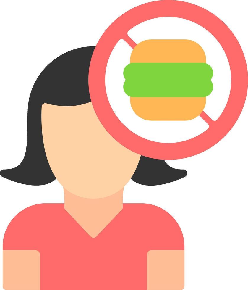 Eating Disorder Flat Icon vector
