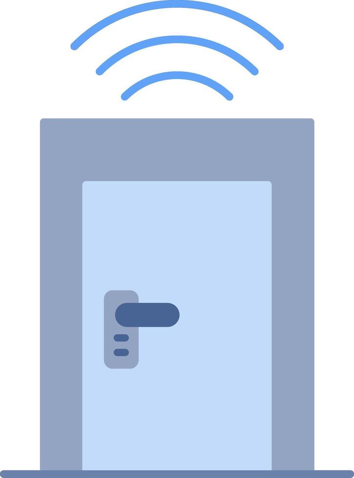 Smart Door Flat Icon vector