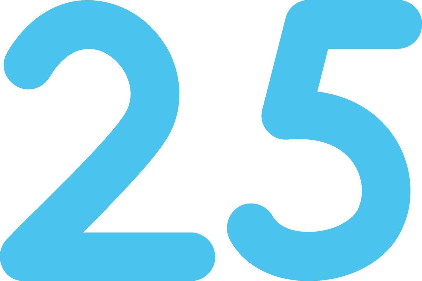 Twenty five Flat Icon vector