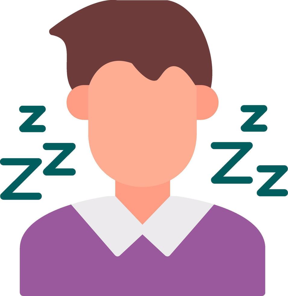 Tiredness Flat Icon vector