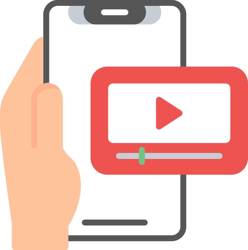 Videoplayer Flat Icon vector