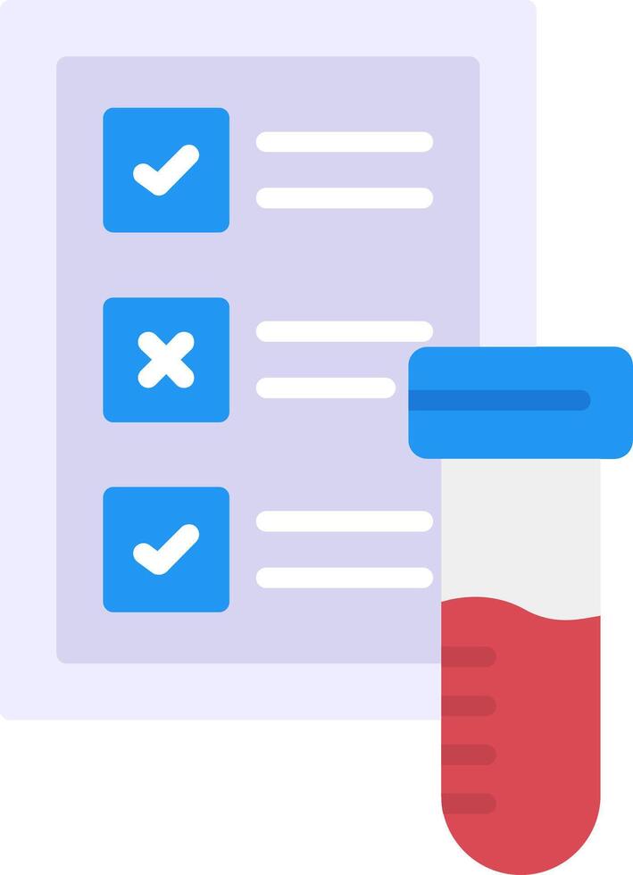 Blood Test Flat Icon vector