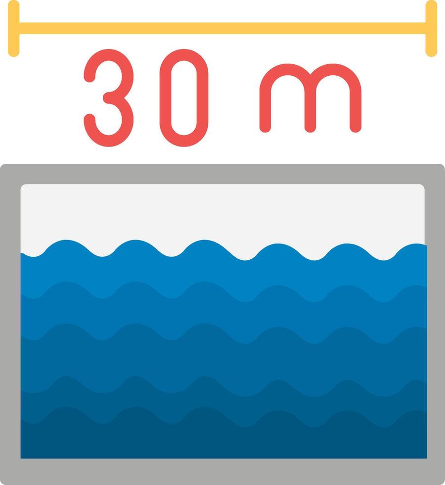 Distance Flat Icon vector