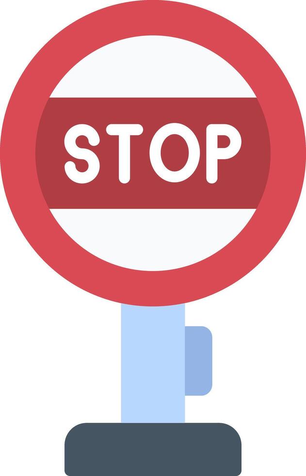 Stop Sign Board Flat Icon vector