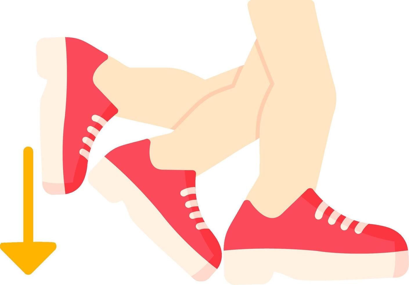 Toe Beat Flat Icon vector