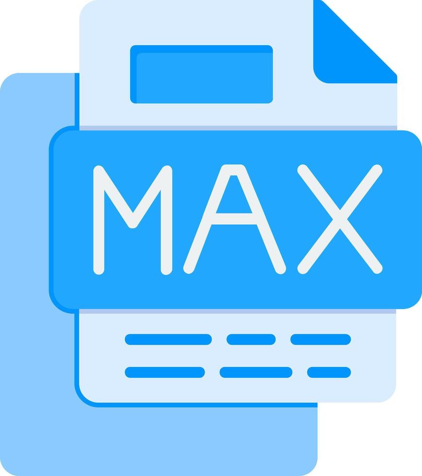 MAX File Flat Icon vector