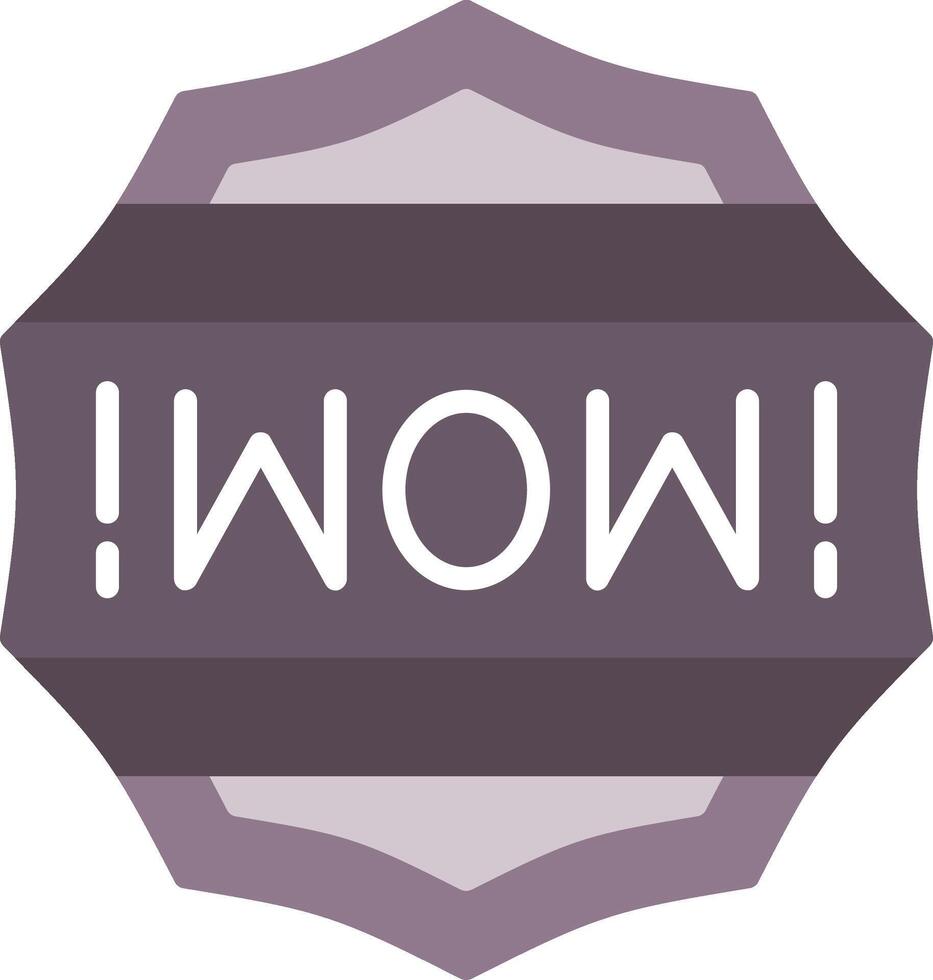 Wow Flat Icon vector