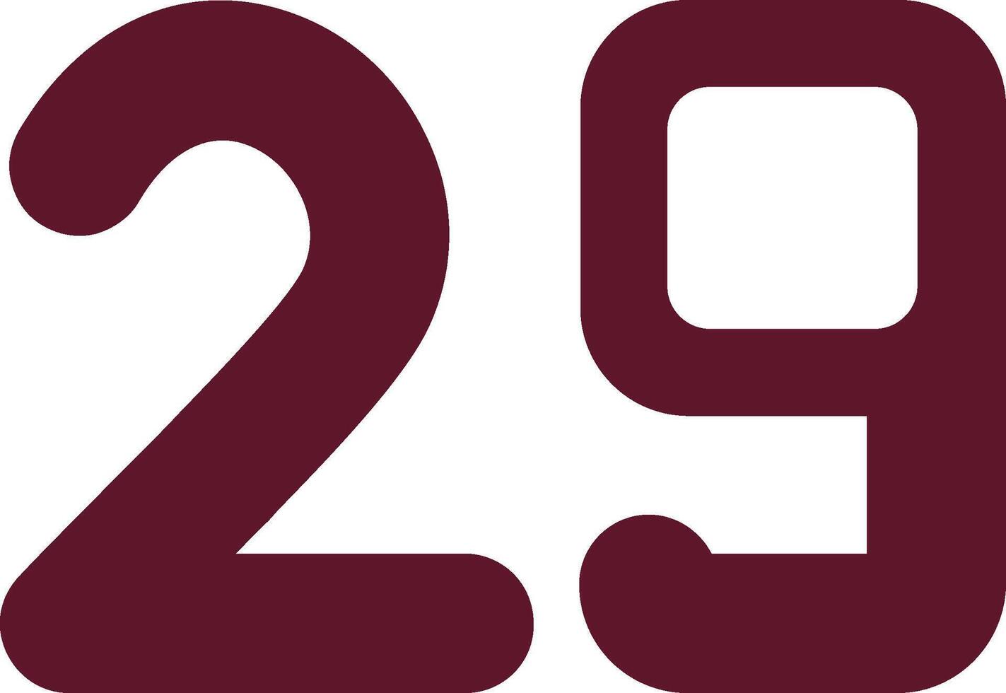 Twenty nine Flat Icon vector