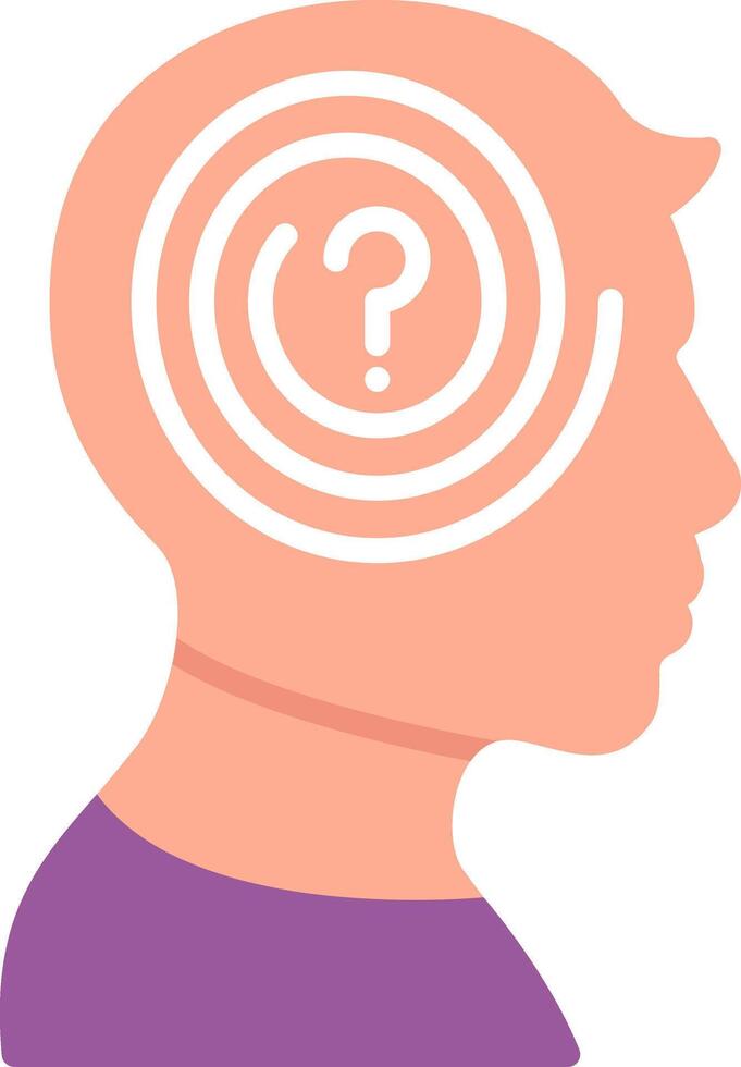 Confusion Flat Icon vector