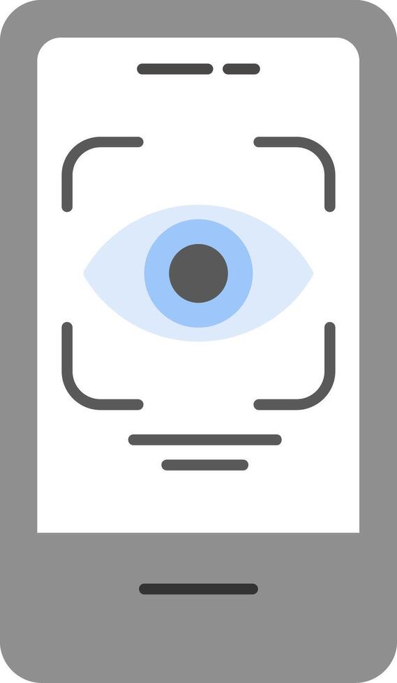 Retina Scanner Flat Icon vector