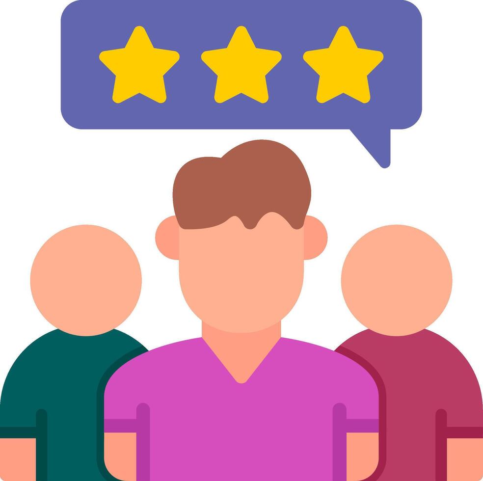 Leadership Rating Flat Icon vector