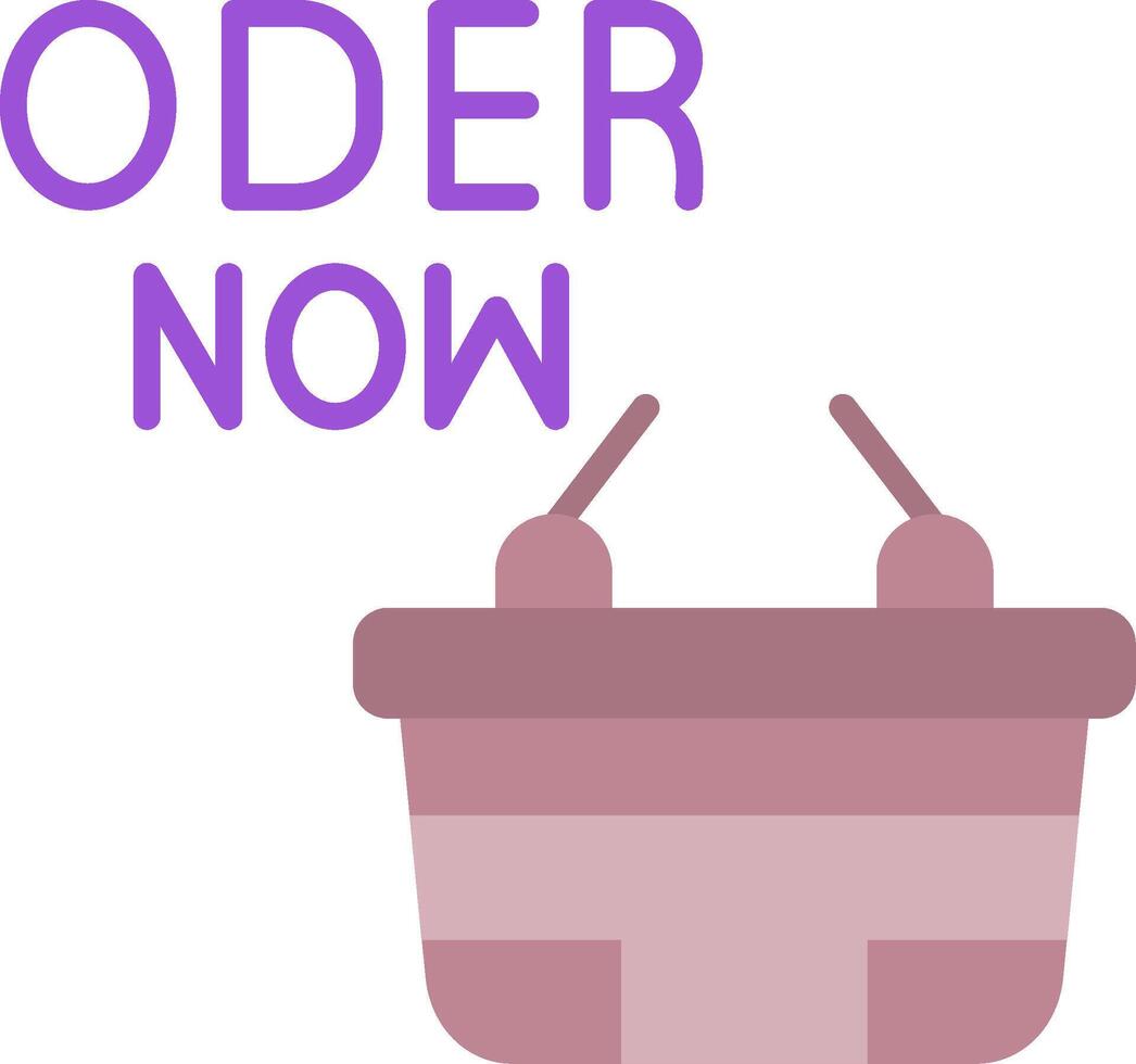 Order Now Flat Icon vector