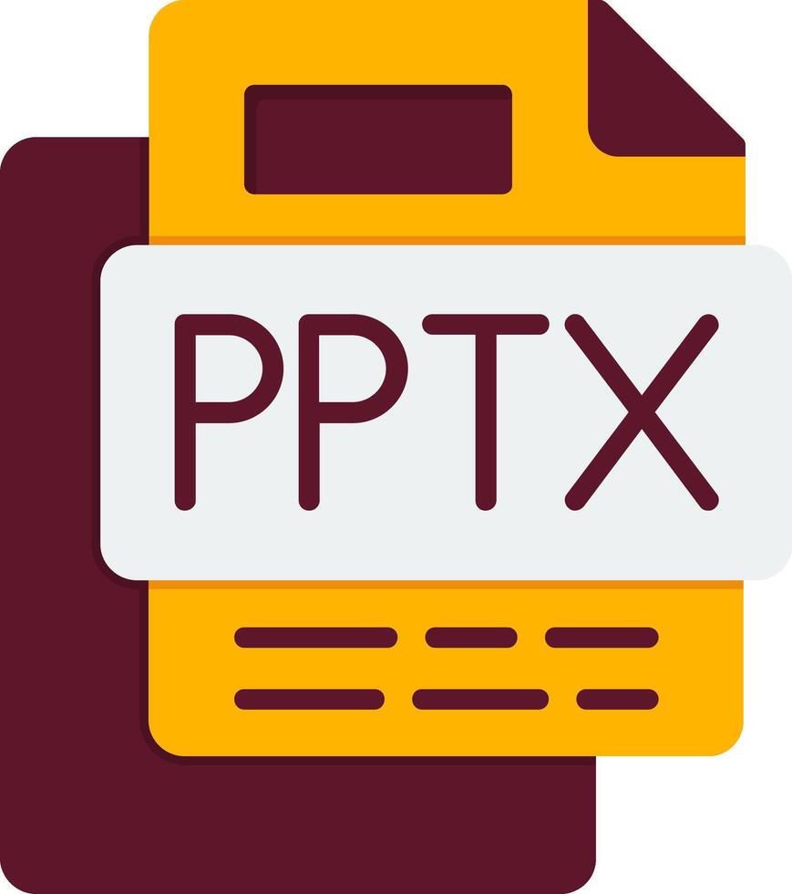 PPTX File Flat Icon 47212284 Vector Art at Vecteezy