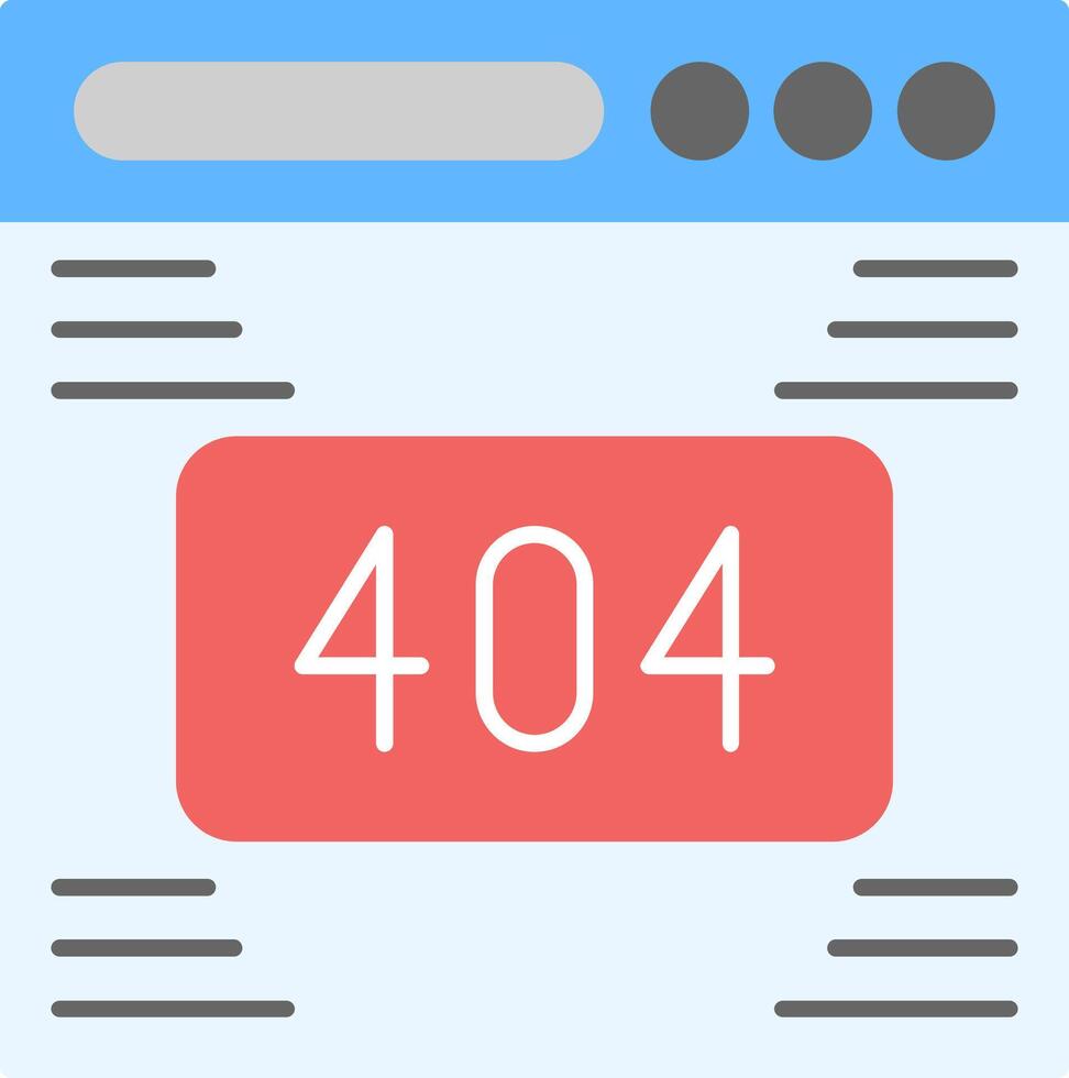 404 Error Flat Icon vector
