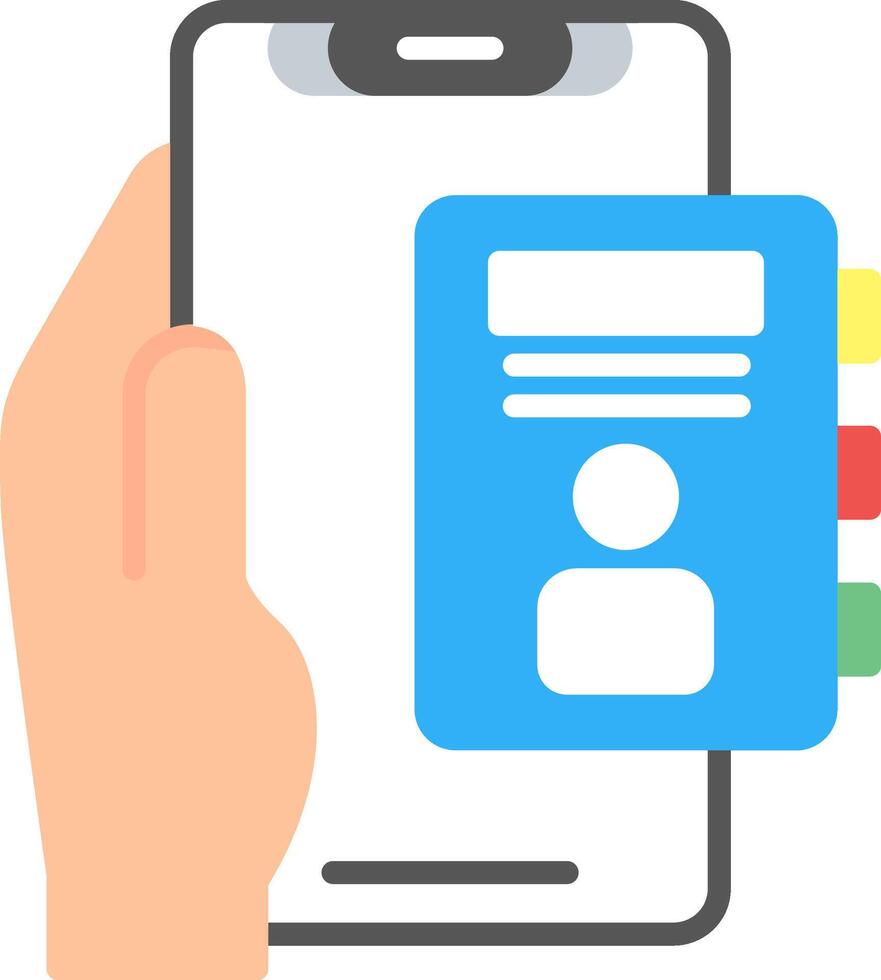 Contacts Flat Icon vector