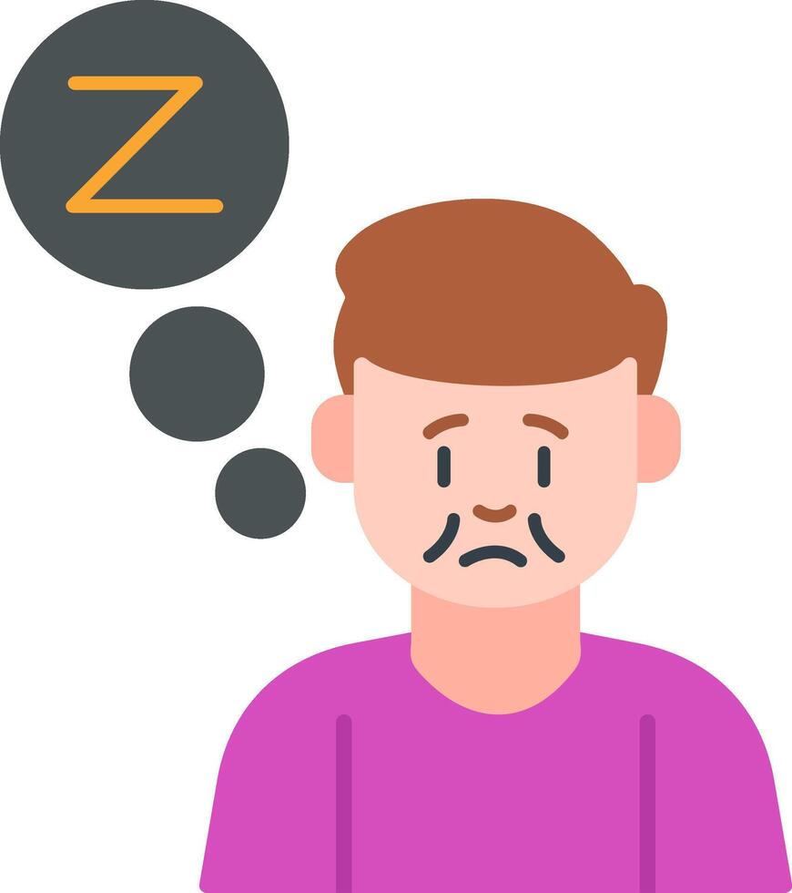 Insomnia Flat Icon vector