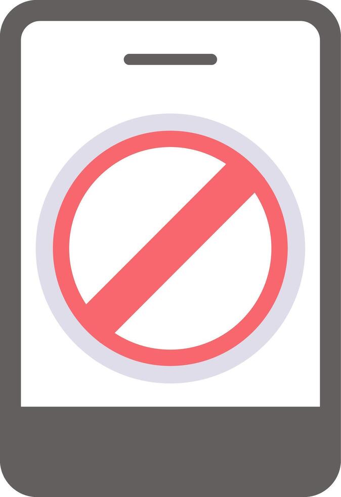 Block Contact Flat Icon vector