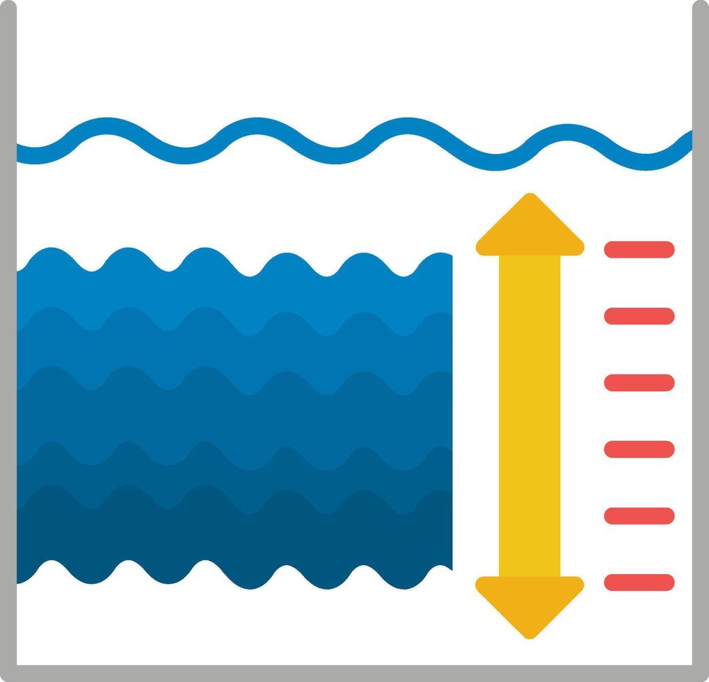 Depth Flat Icon vector