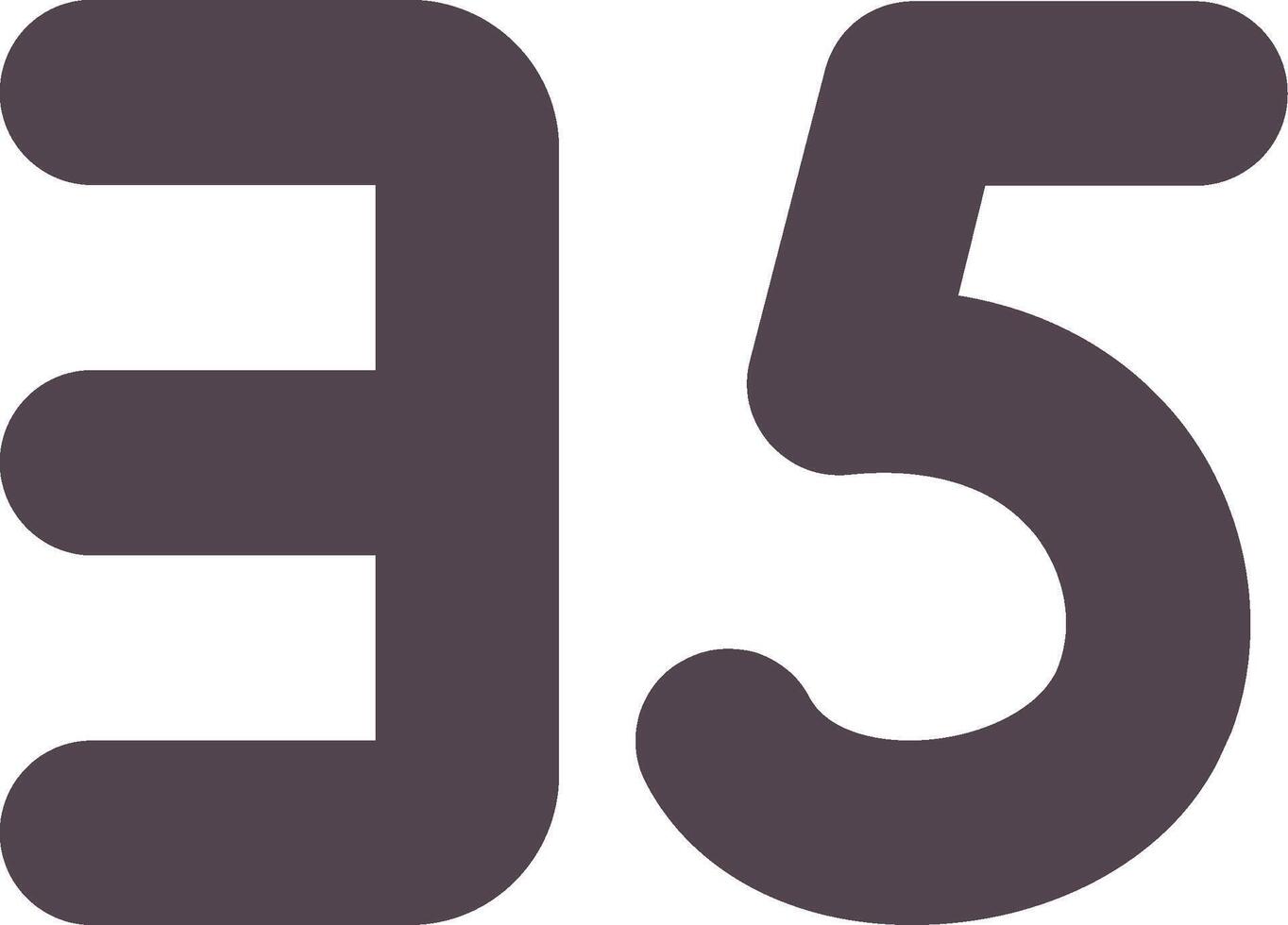 Thirty five Flat Icon vector