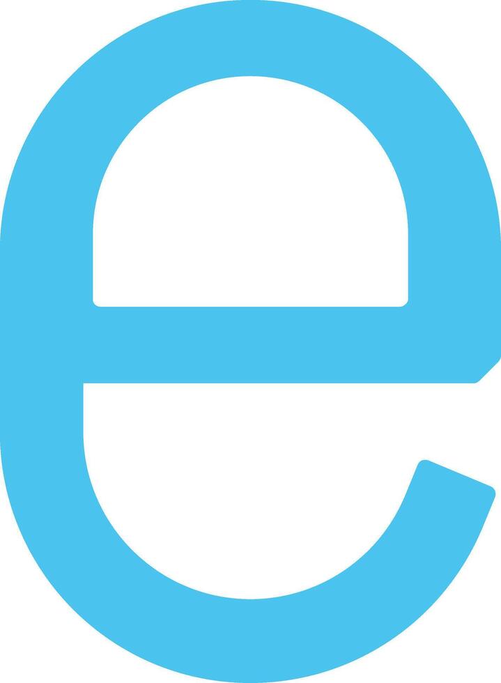 Small e Icon vector