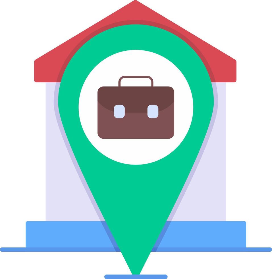Remote Working Flat Icon vector