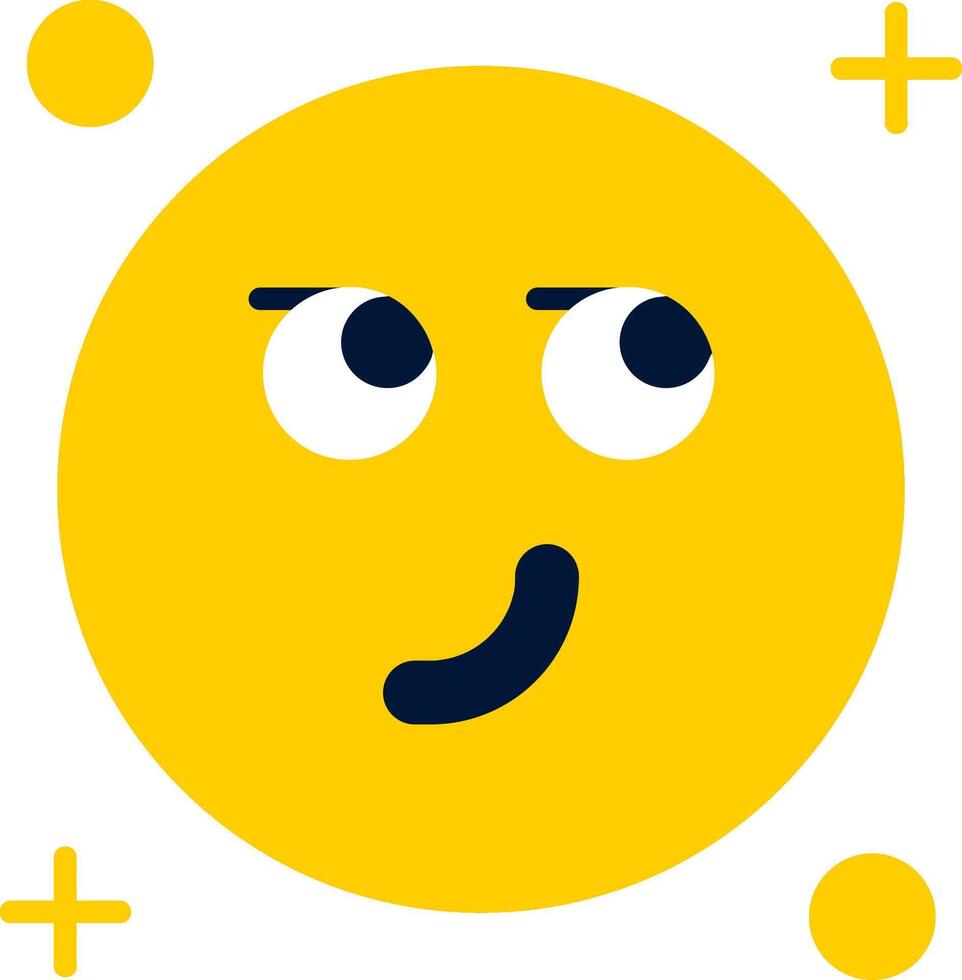 Smirking Flat Icon vector