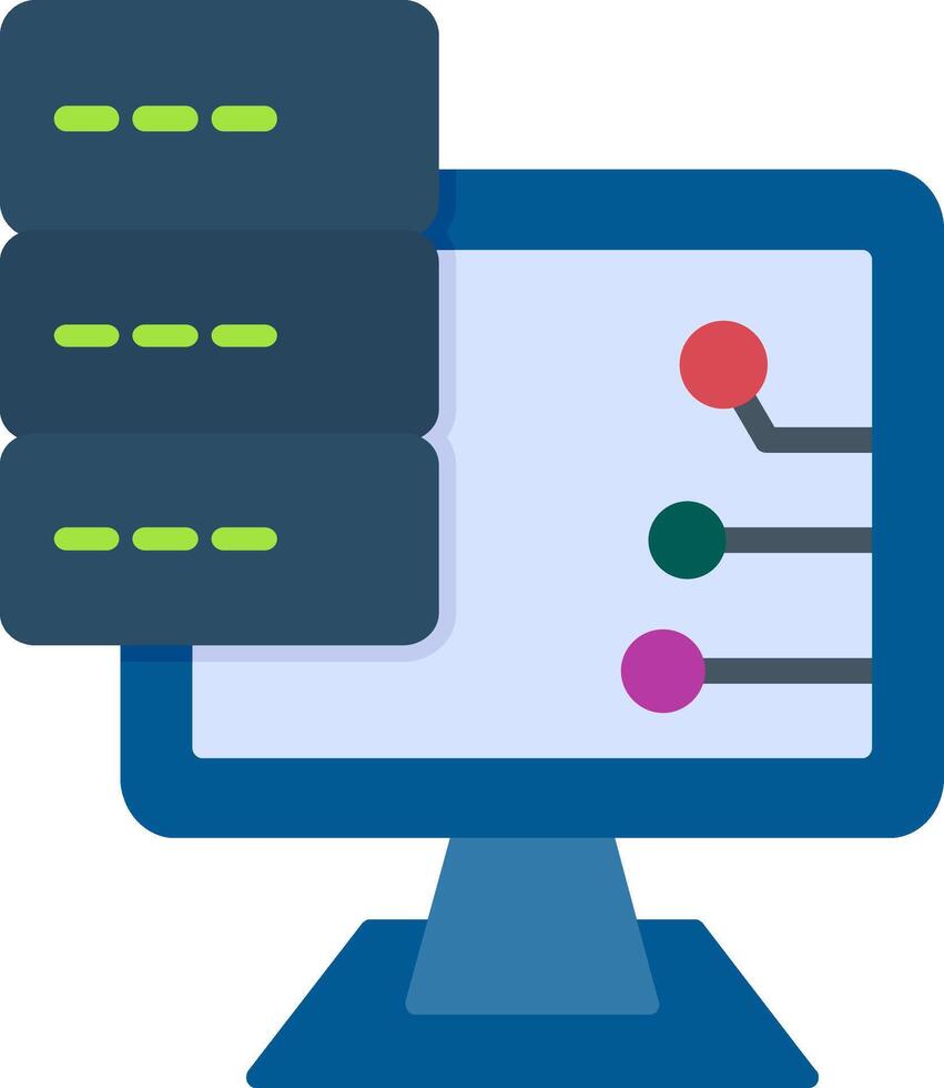 Big Data Flat Icon vector