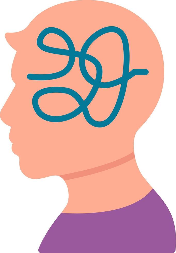 Confusion Flat Icon vector