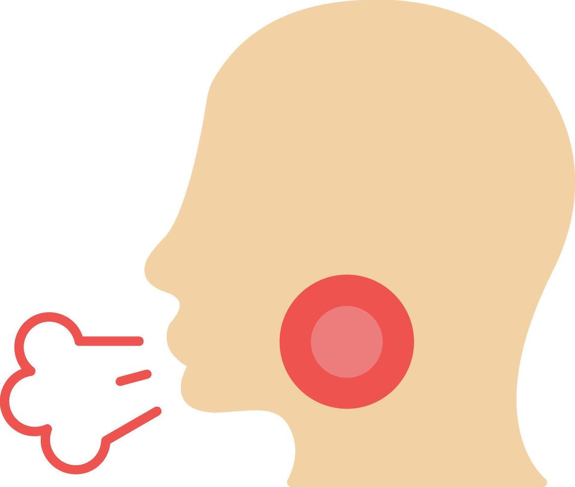 Cough Flat Icon vector